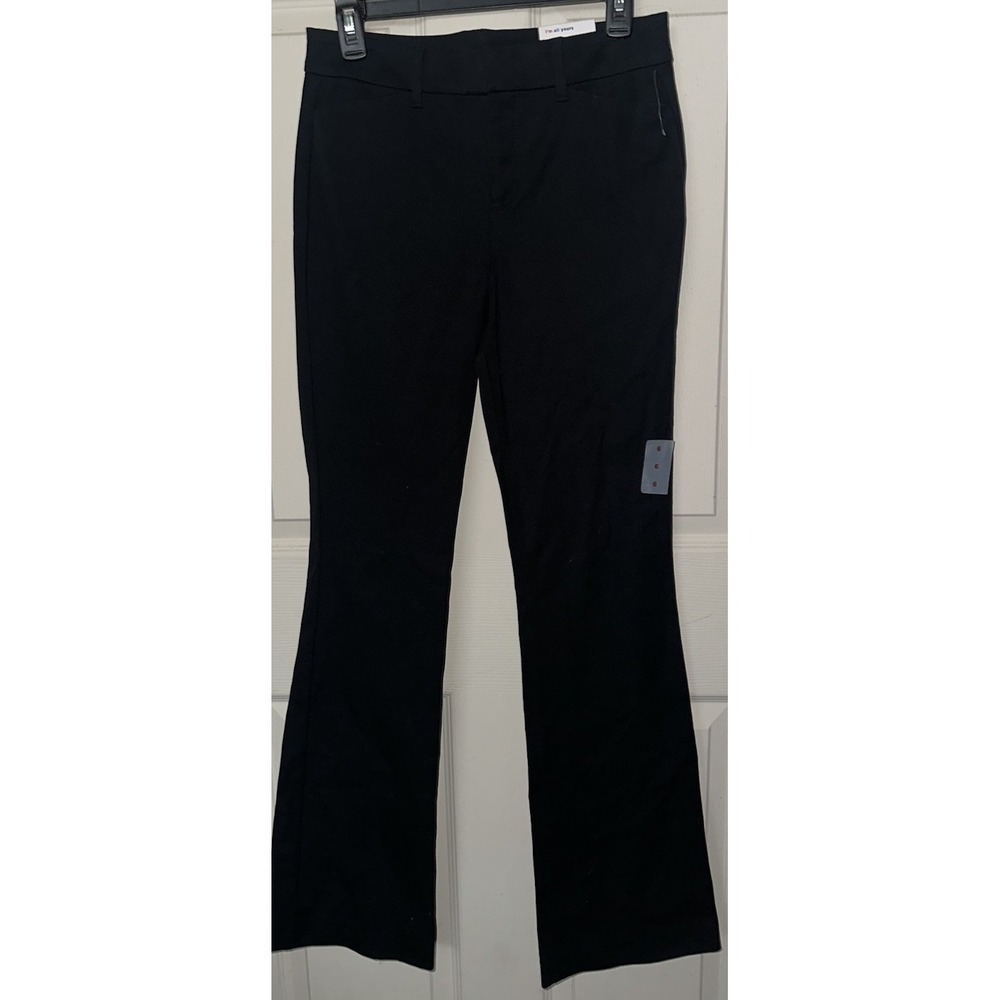 Old Navy Pixie Flare Secret Smooth Pockets High Rise Black Dress Pants Size 6